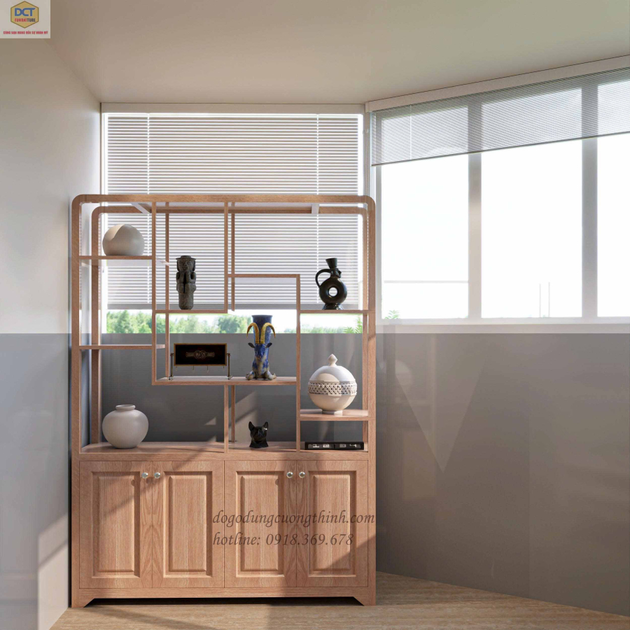 Mẫu phòng thờ gia tiên gỗ sồi  PT53 chất lượng giá tốt